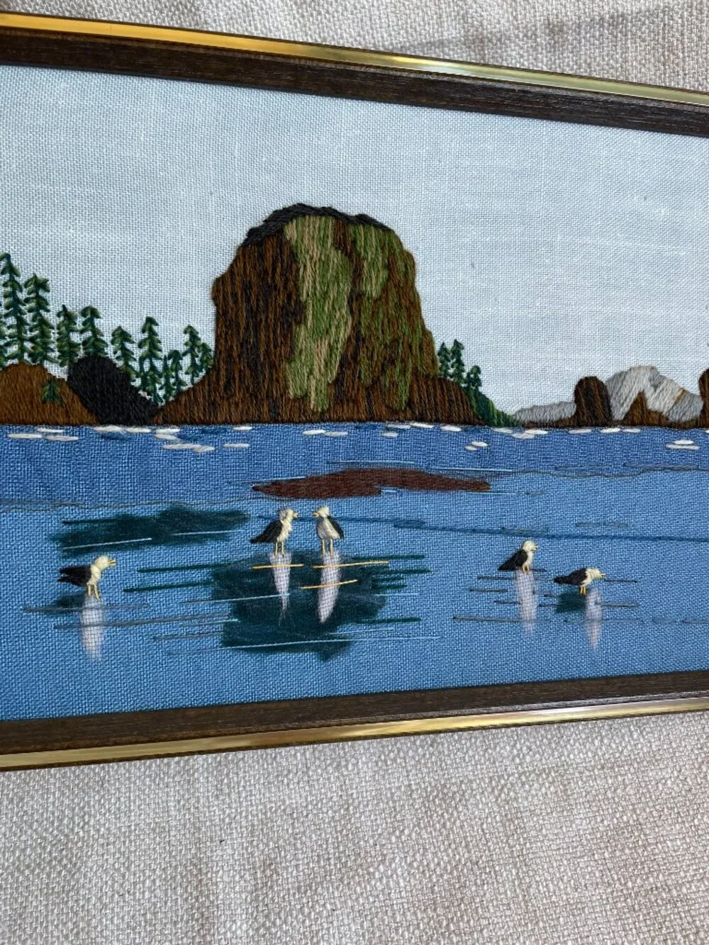 Vintage wool embroidered
